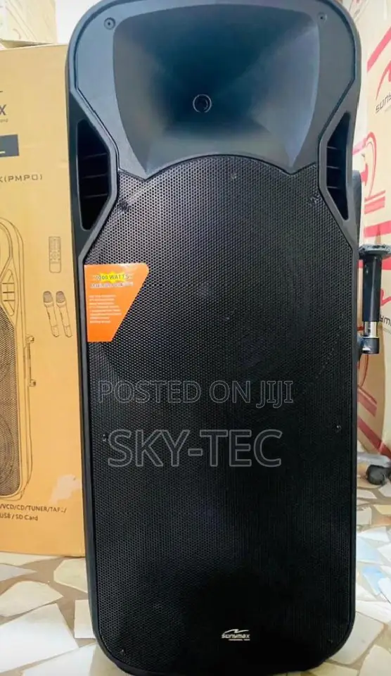 Original Sonymax Double 15inches Pa System 9000w Bigger Battery