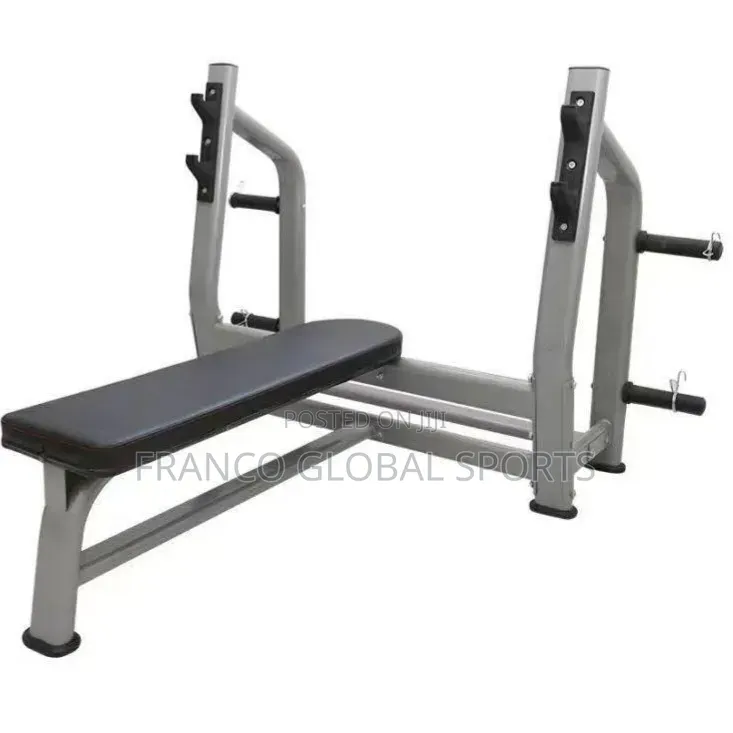 Commercial-Grade Olympic Flat Weight Bench Press