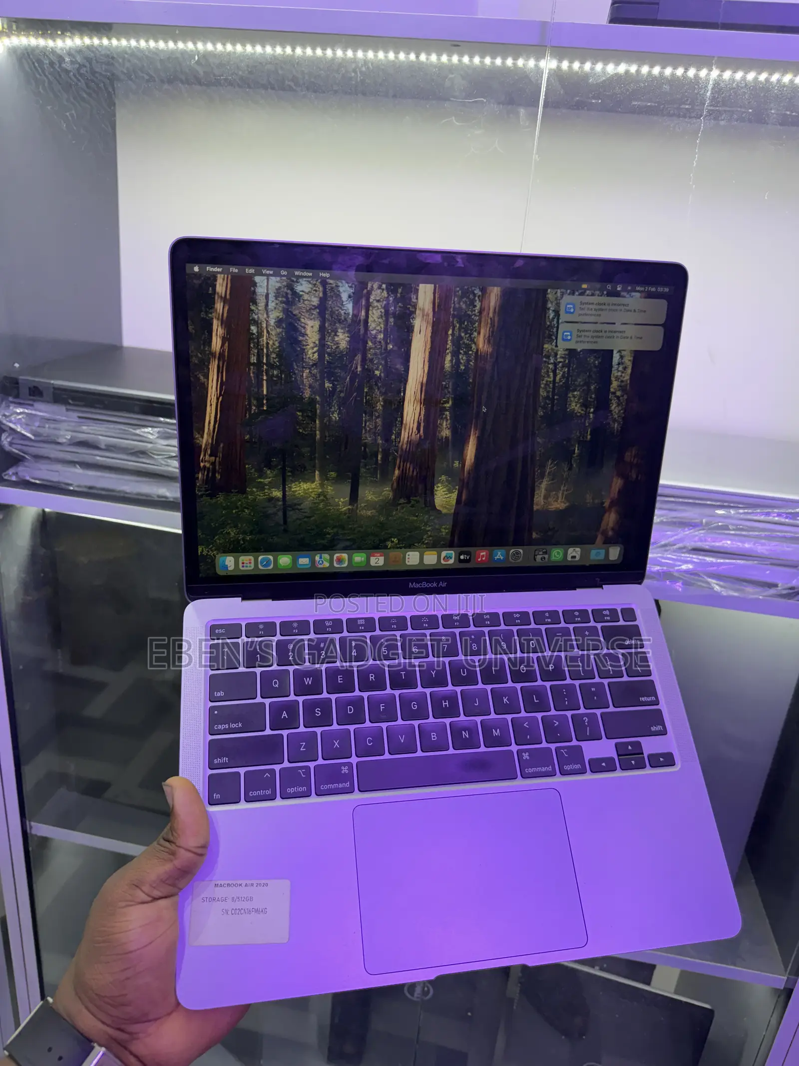 Laptop Apple MacBook Air 2020 8GB Intel Core i5 SSD 512GB