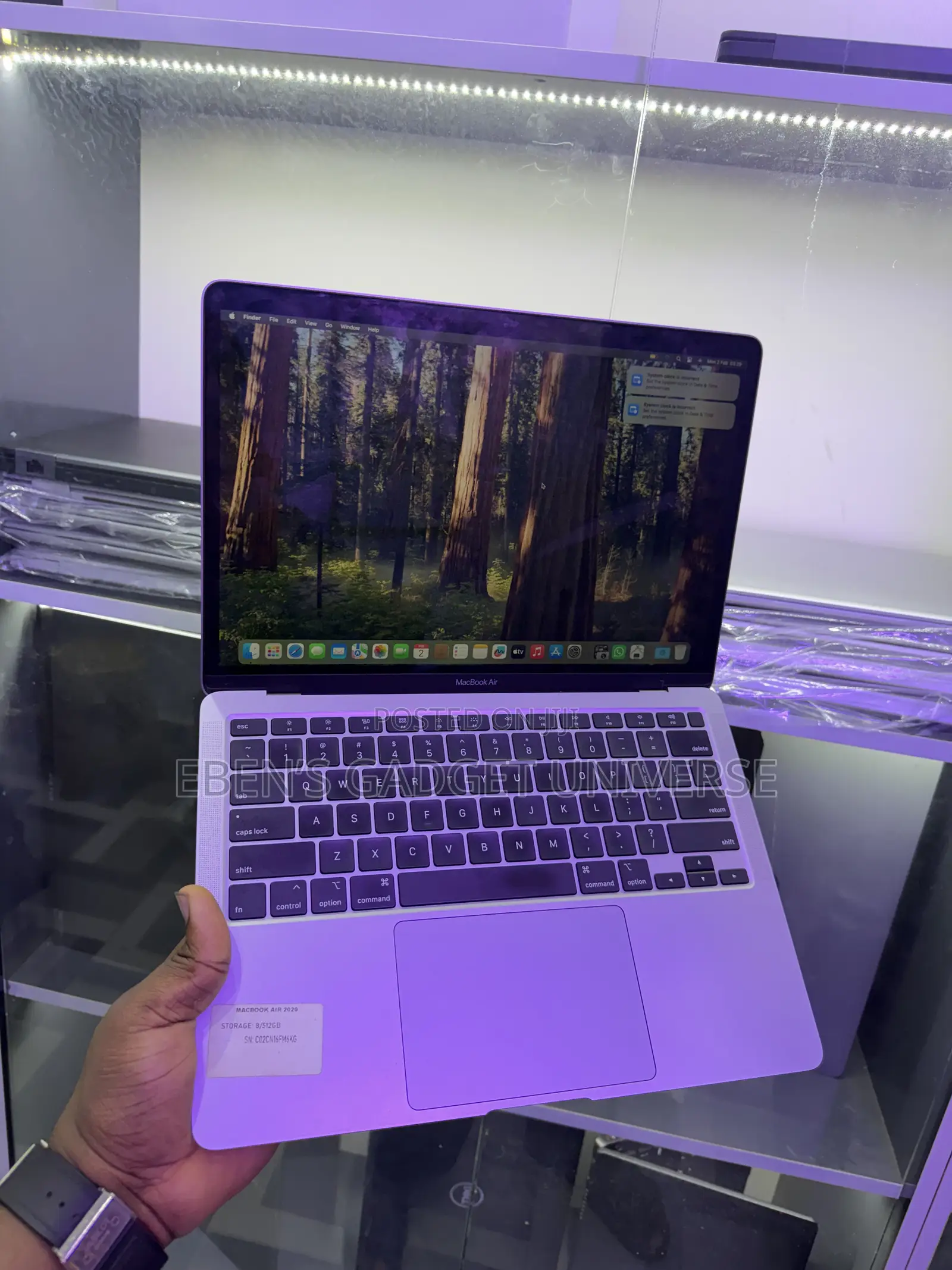 Laptop Apple MacBook Air 2020 8GB Intel Core i5 SSD 512GB