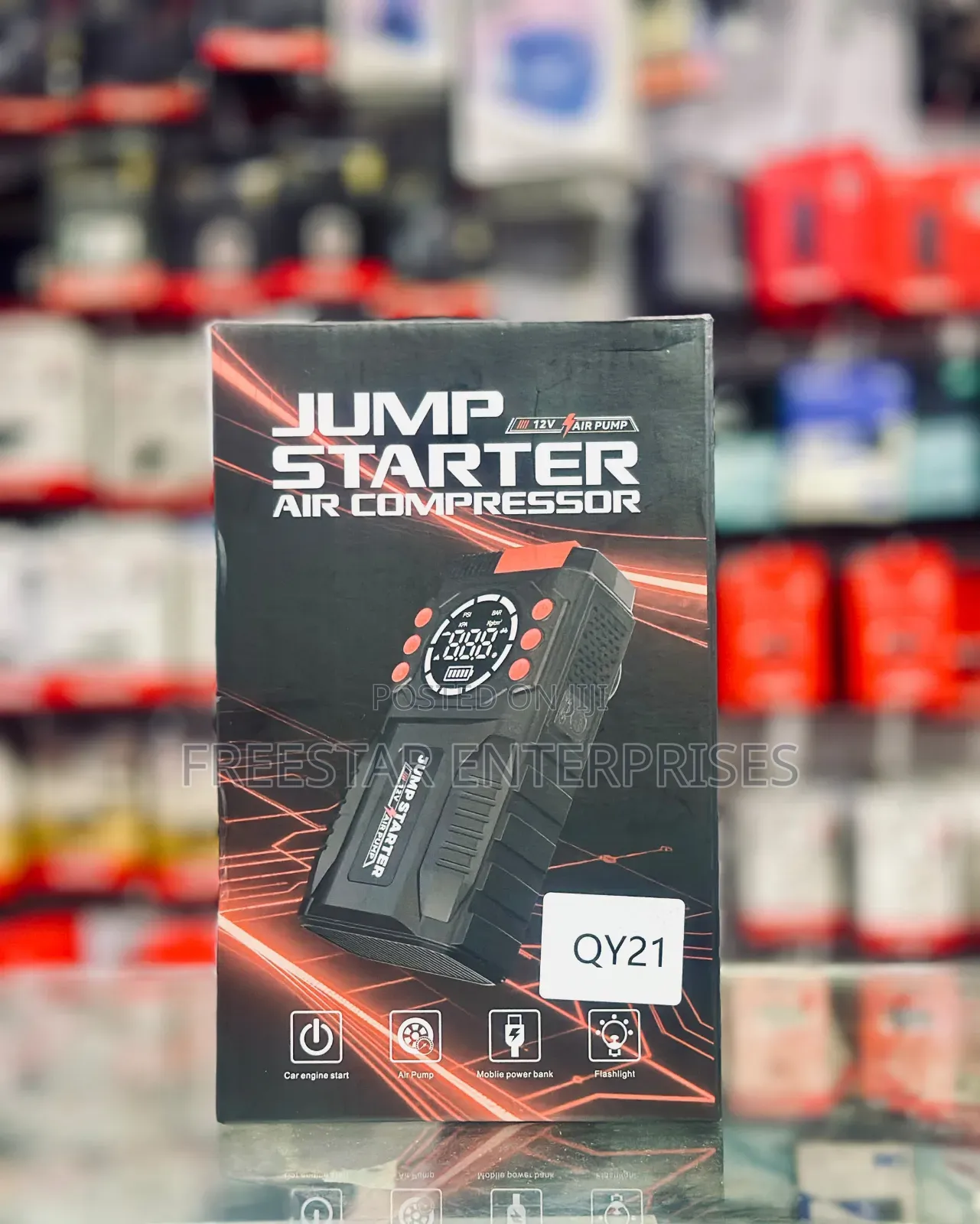 Q21 Car Battery Jump Starter Tire Inflator.