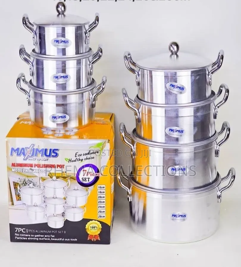 7Pcs (Maximus)Quality Aluminium Pot