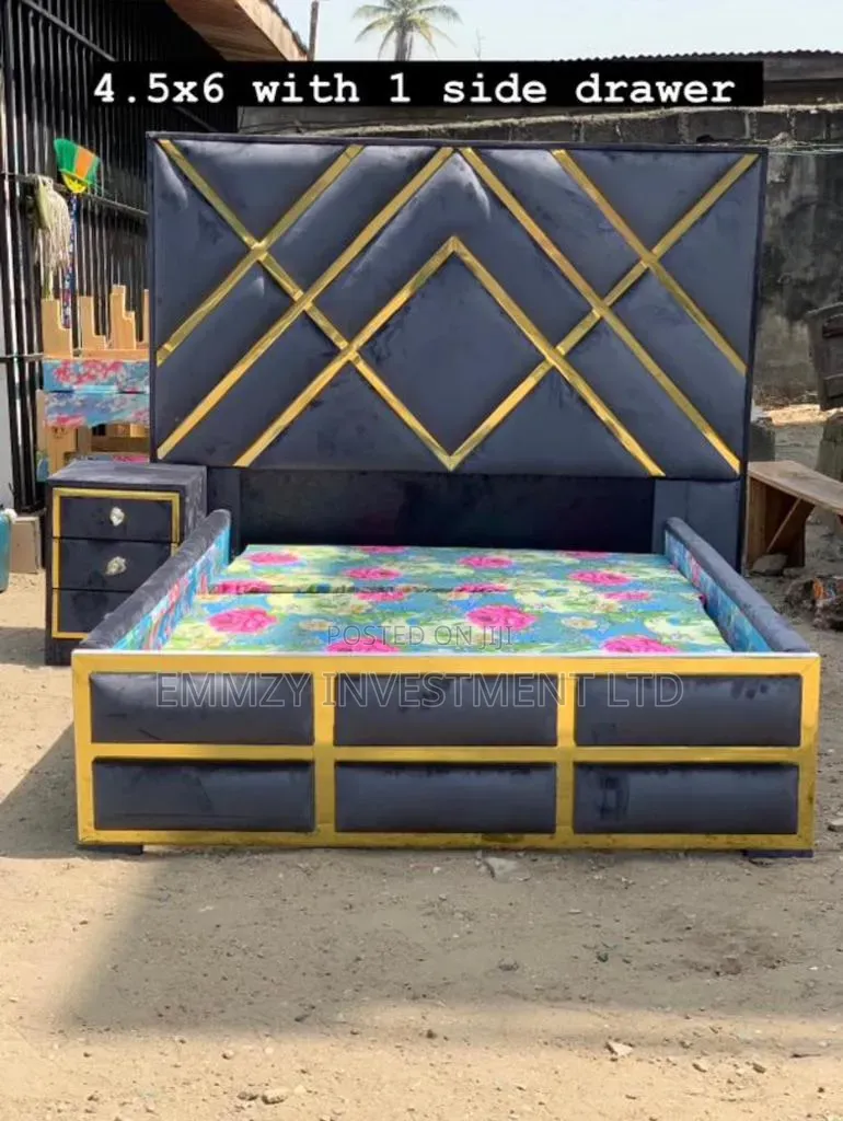 R1⁄2by6 Bedframe With Side Drawer Available