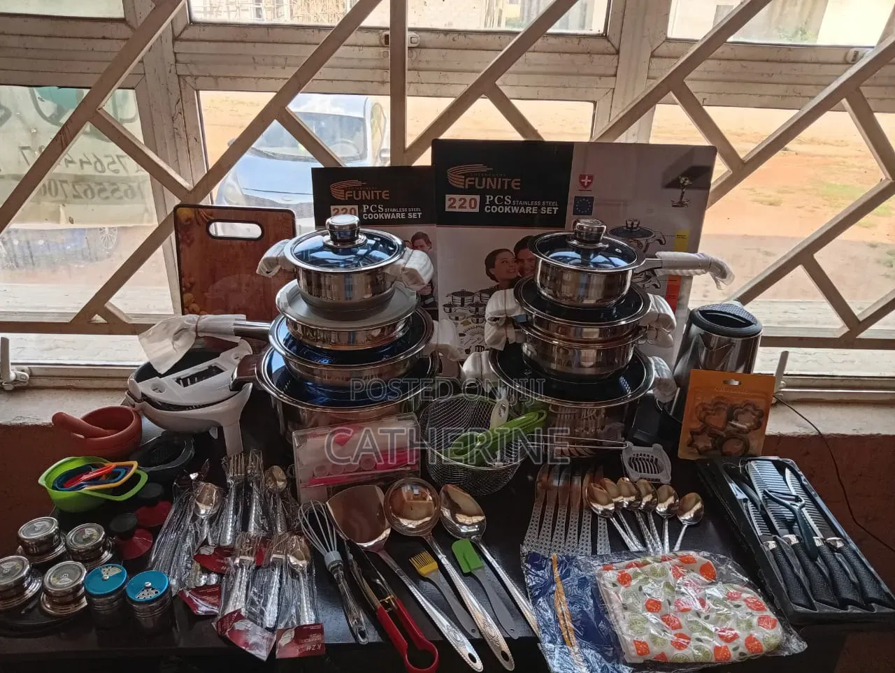 FUNITE 220-Piece Stainless Steel Cookware Utensil Set