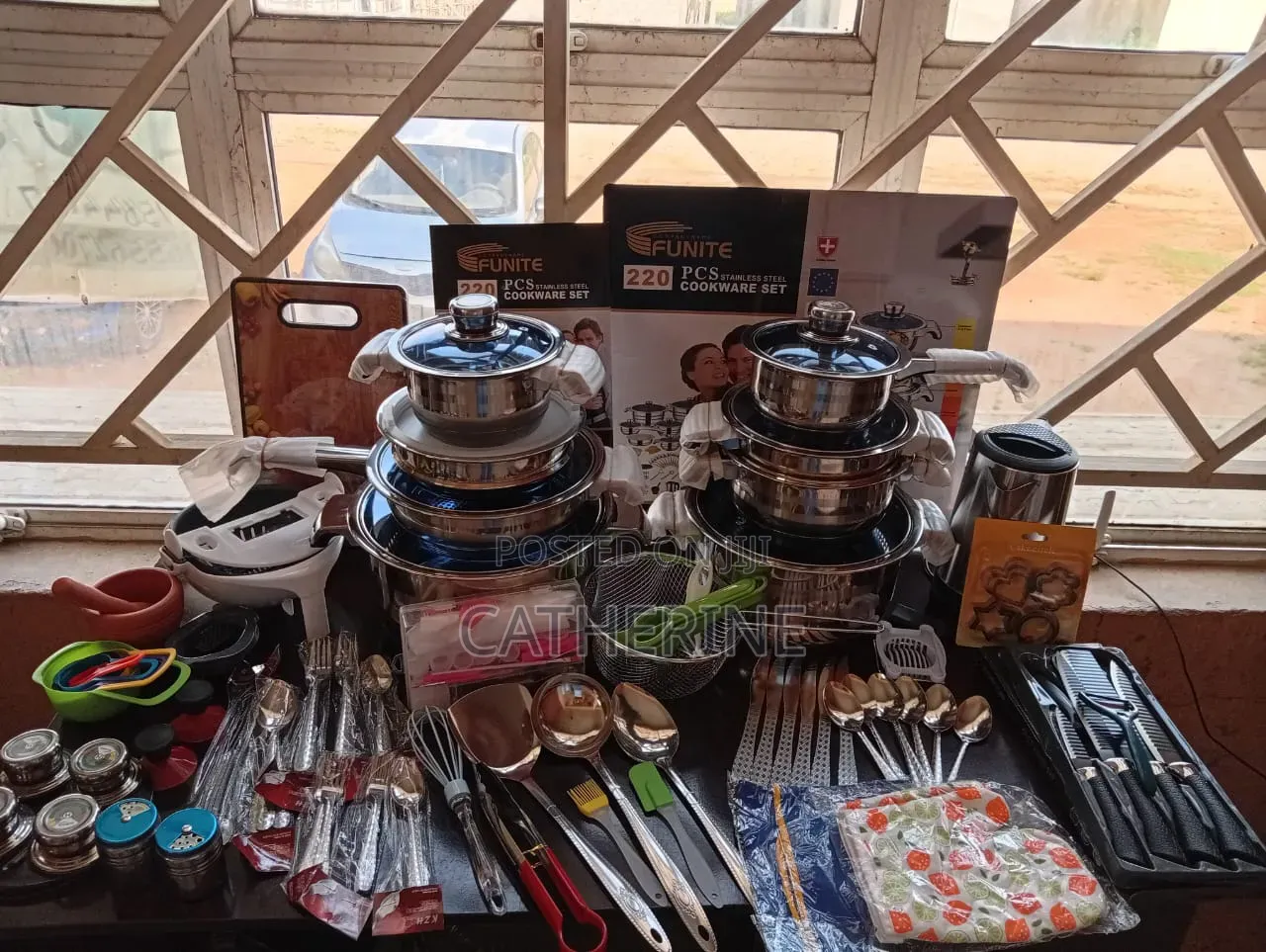 FUNITE 220-Piece Stainless Steel Cookware Utensil Set
