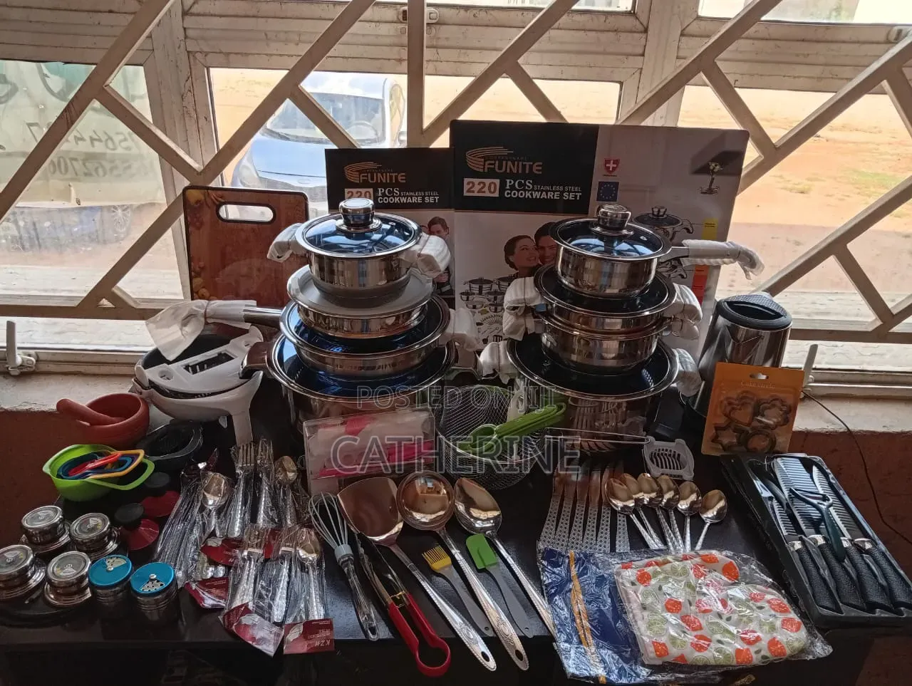 FUNITE 220-Piece Stainless Steel Cookware Utensil Set