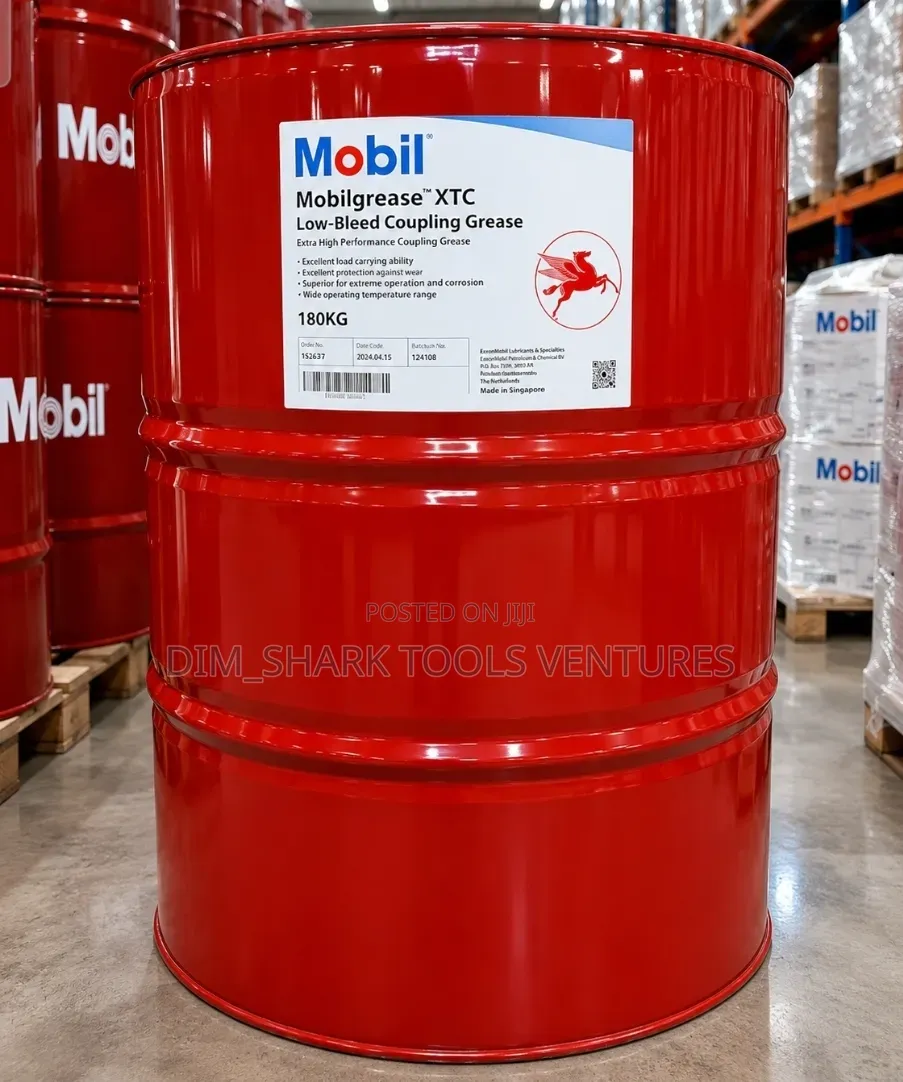 180-Kg Industrial Drum of Mobilgrease XTC Low-Bleed Coupling Grease
