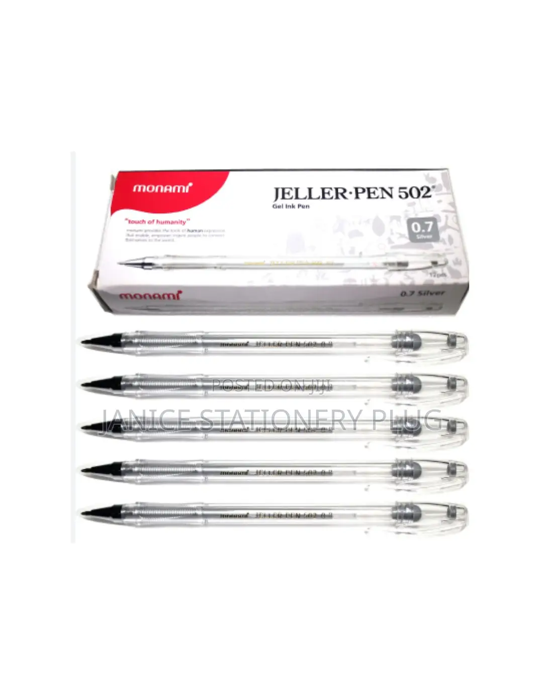 Monami Jeller Pen 502 Gel Ink Pen Pack of 12