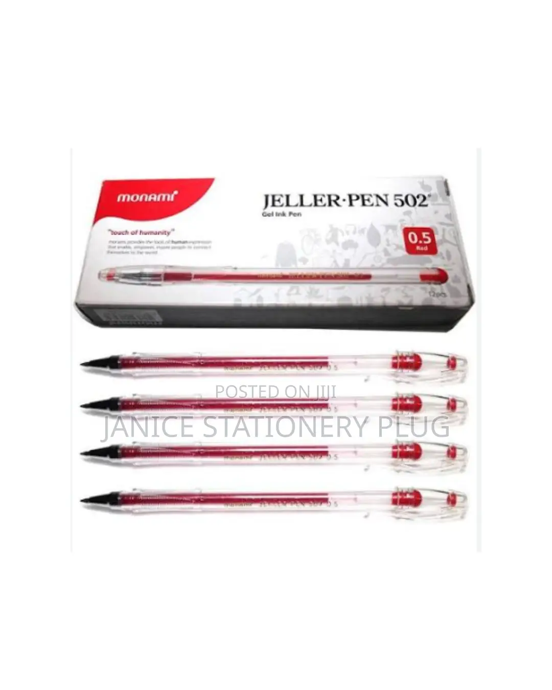Monami Jeller Pen 502 Gel Ink Pen Pack of 12
