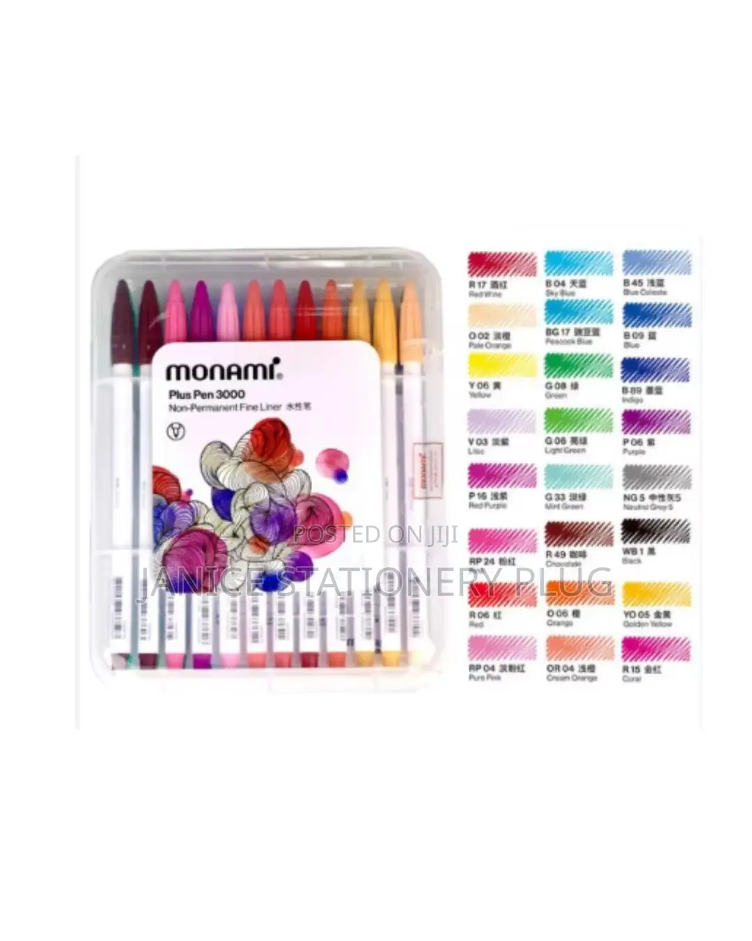 MONAMI Plus Pen 3000 Felt Tip Pens