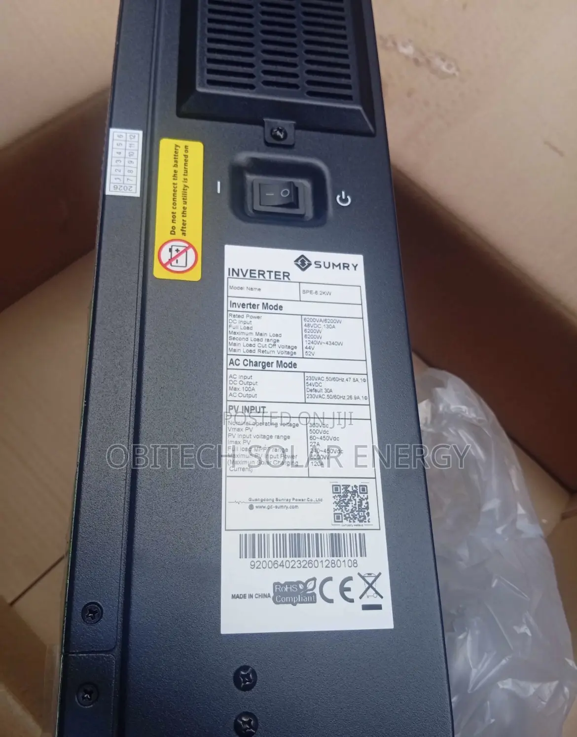 Sumry 6.2KVA Hybrid Solar Inverter – Brand New