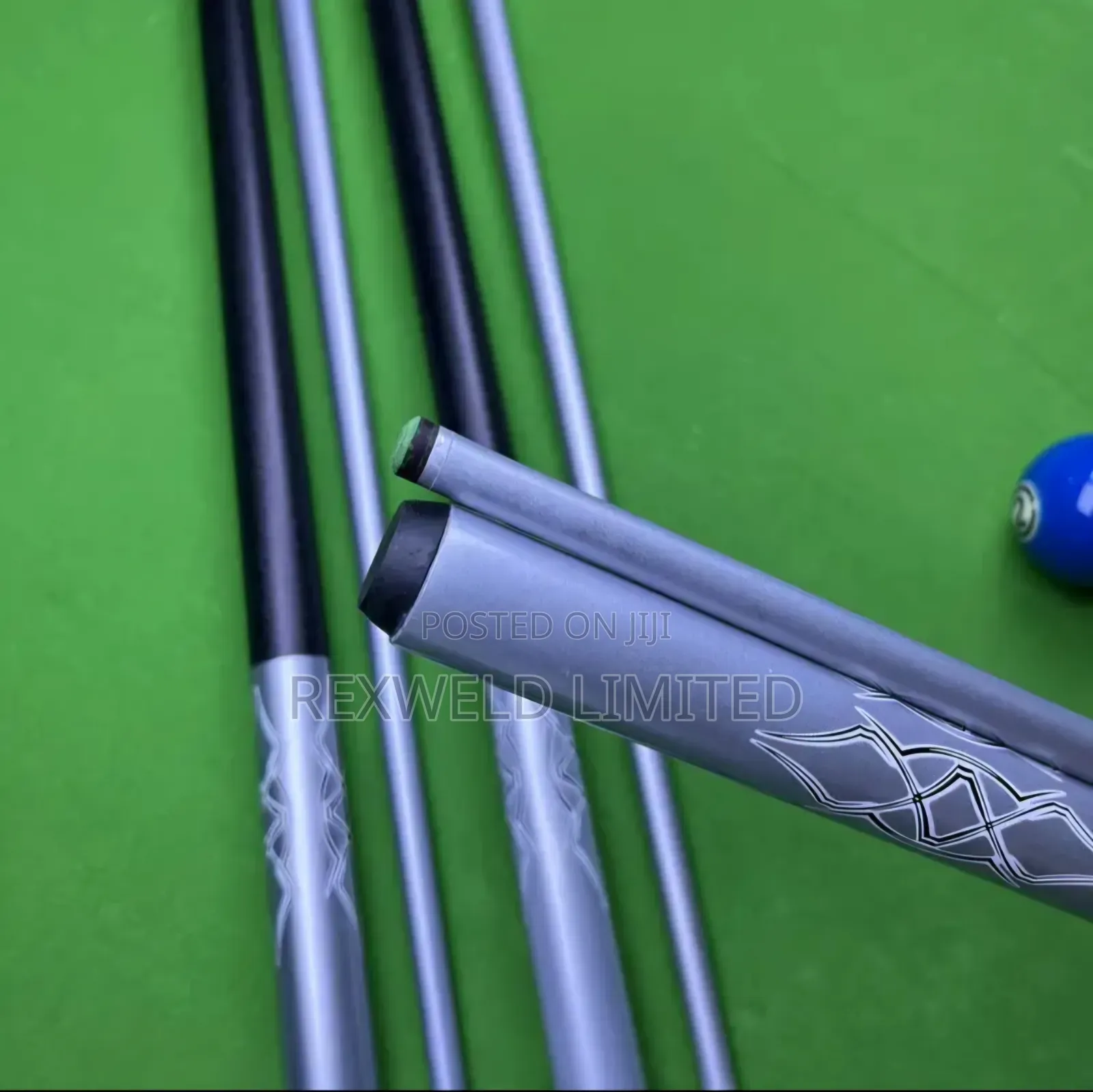 Silver Carbon Fiber Snooker Pool Cue Stick