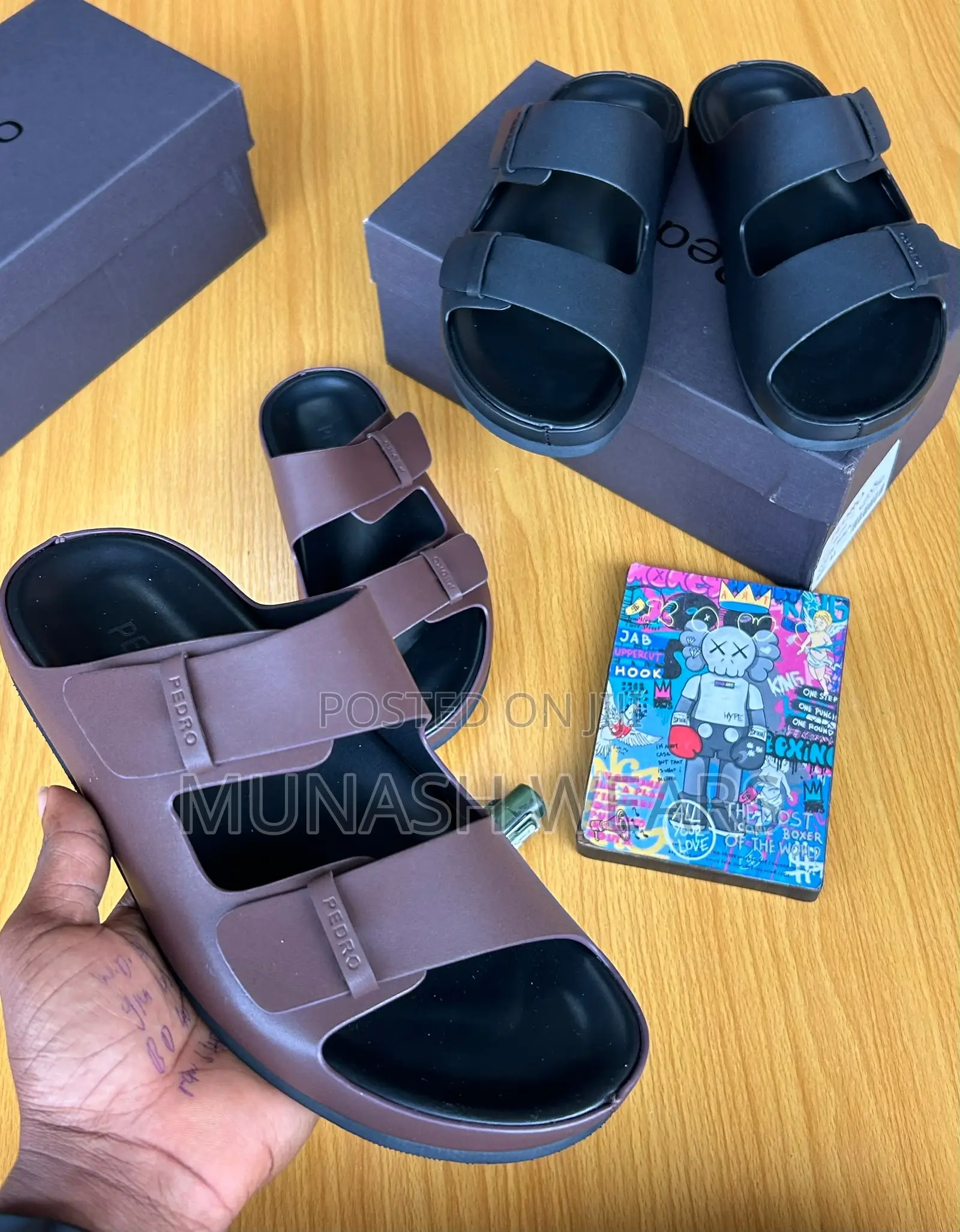 Pedro Leather Slipers Available in Brown and Black