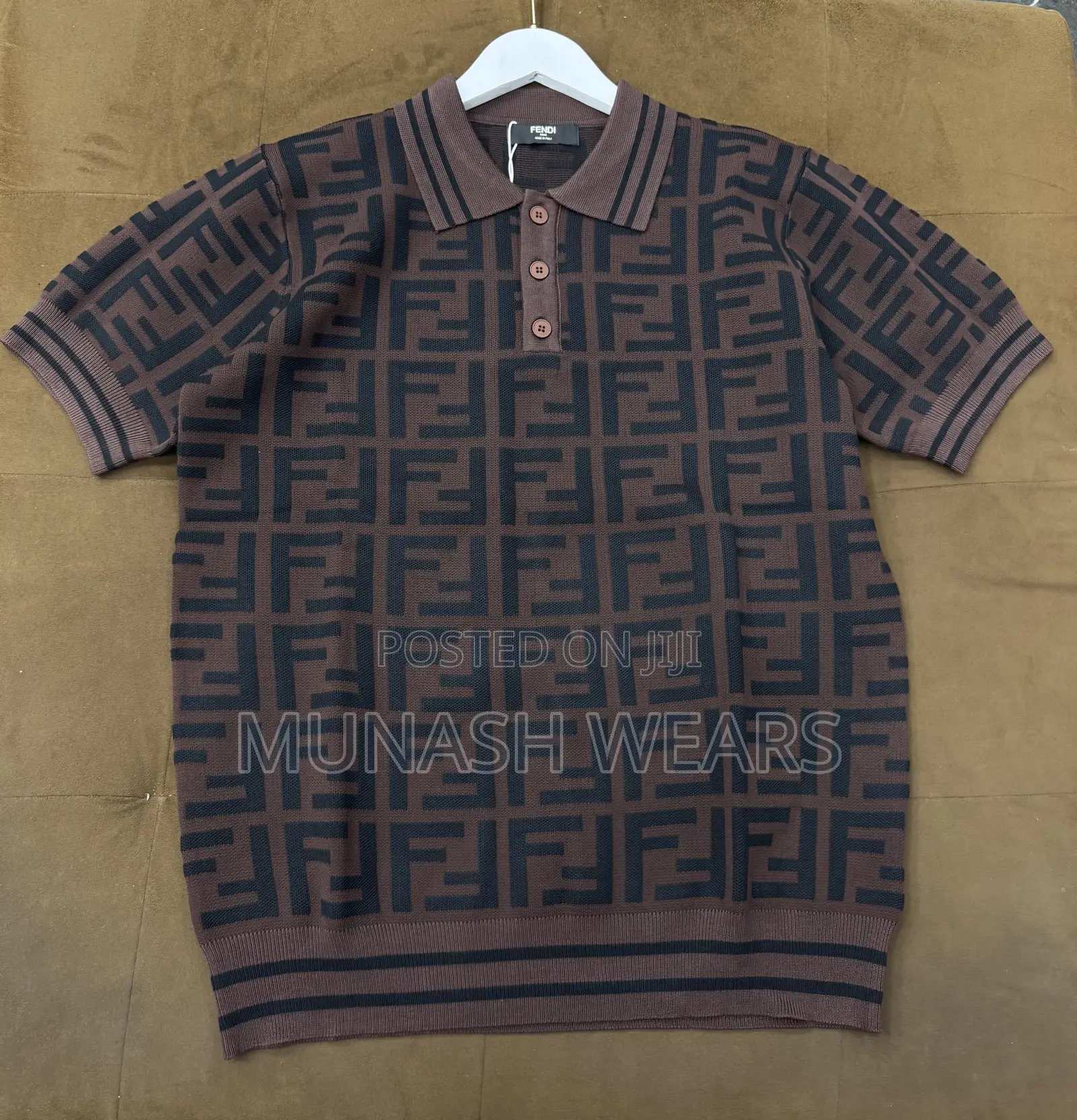 Fendi Brown Polo M-3xl