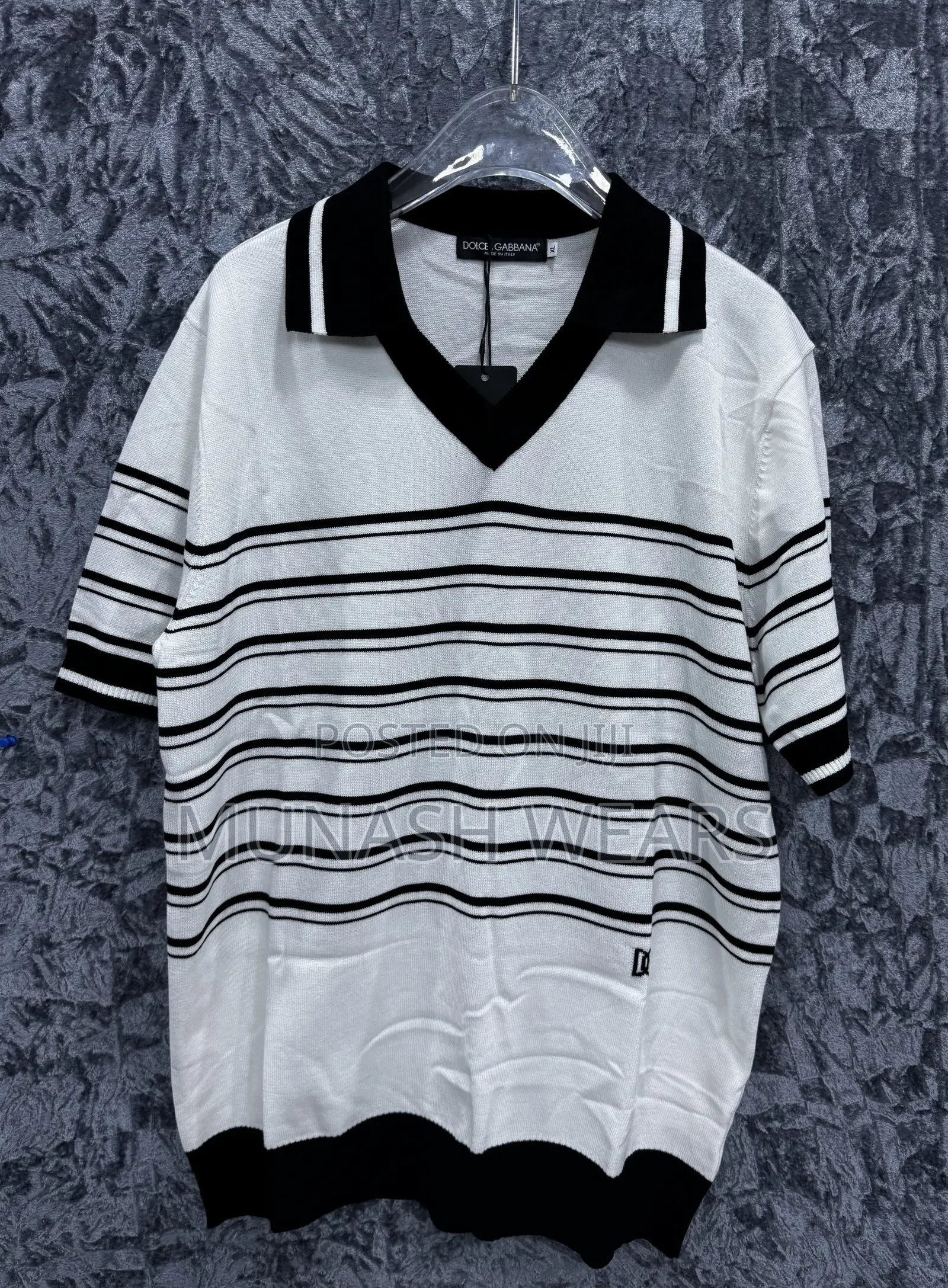 Dolce Gabbana Polo M-3xl White Stripe