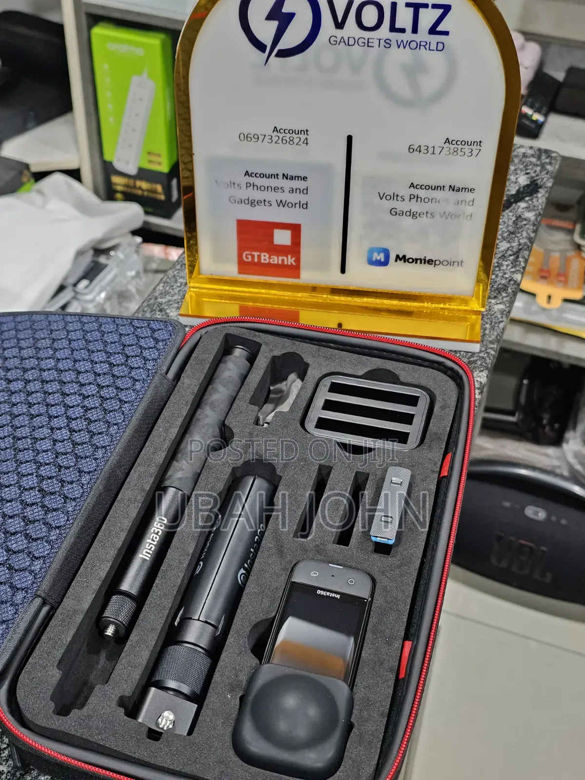 Insta360 X3 Action Camera Bundle With Selfie Stick, Extra Battery Etc