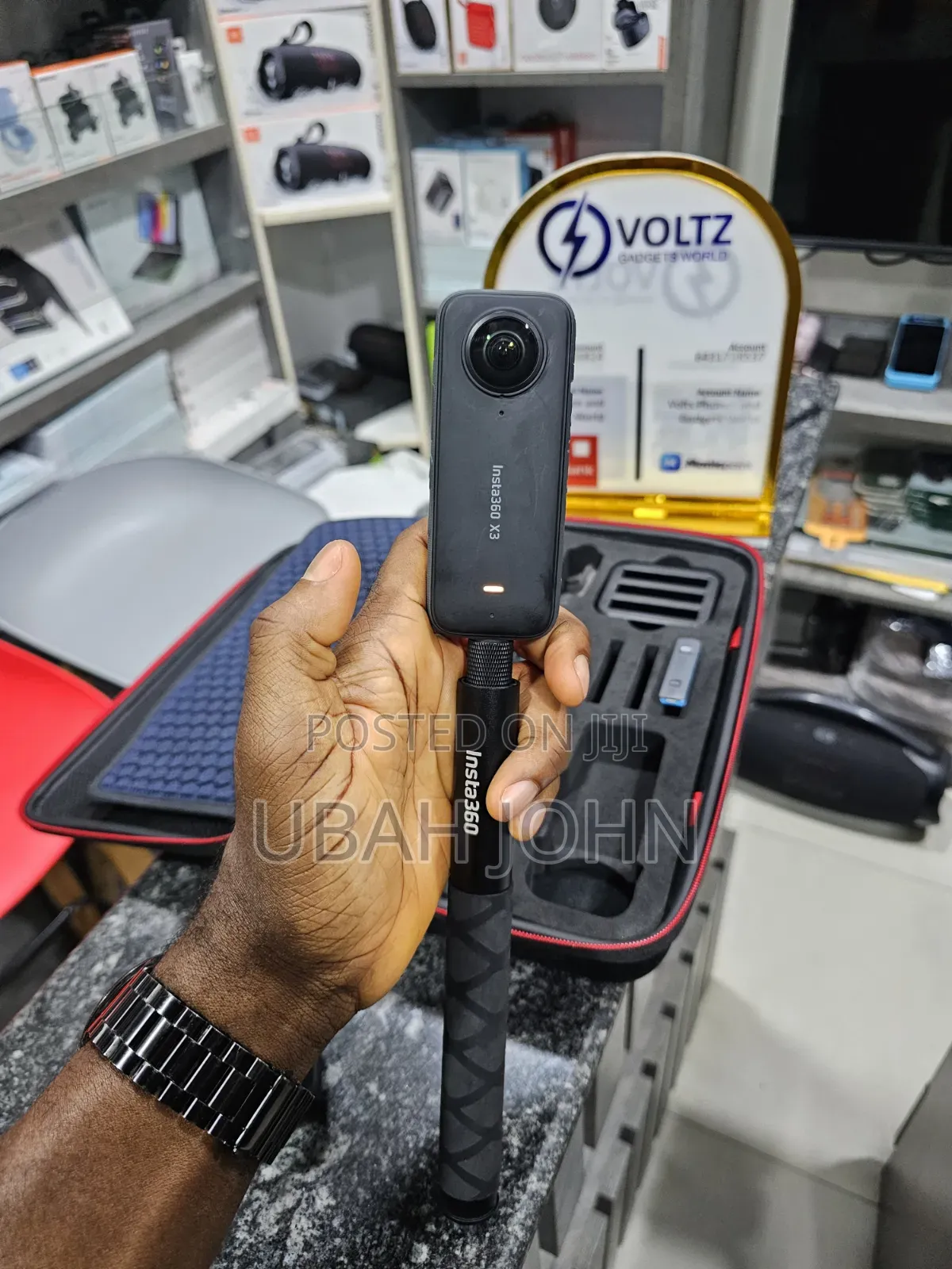 Insta360 X3 Action Camera Bundle With Selfie Stick, Extra Battery Etc