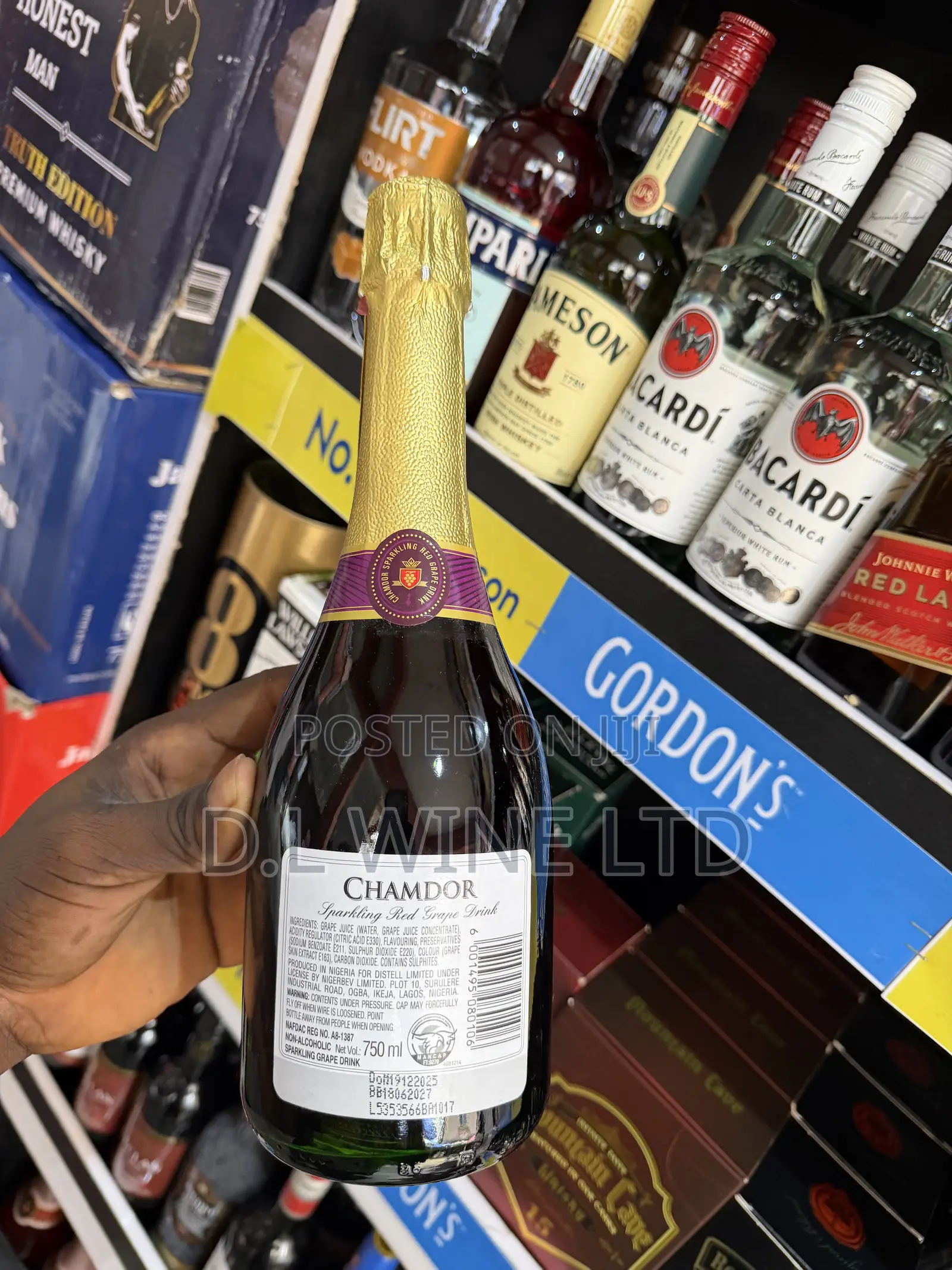 CHAMDOR Sparkling Red Grape Carton of 12 Bottles