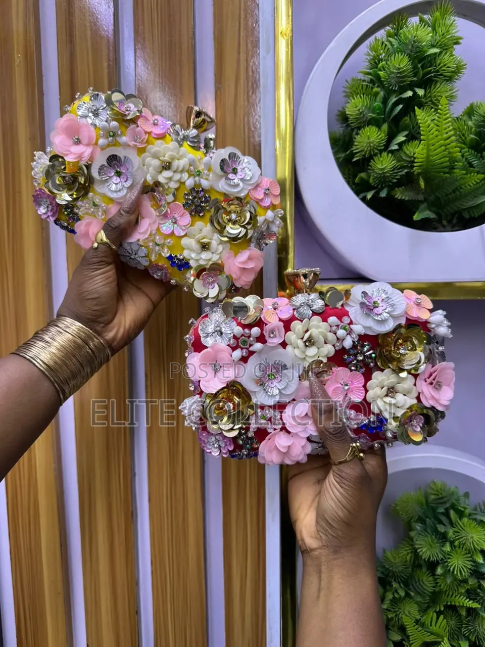 Floralchic Purse! Gold, Silver, Black,red,yellow,lilac and Pink Color