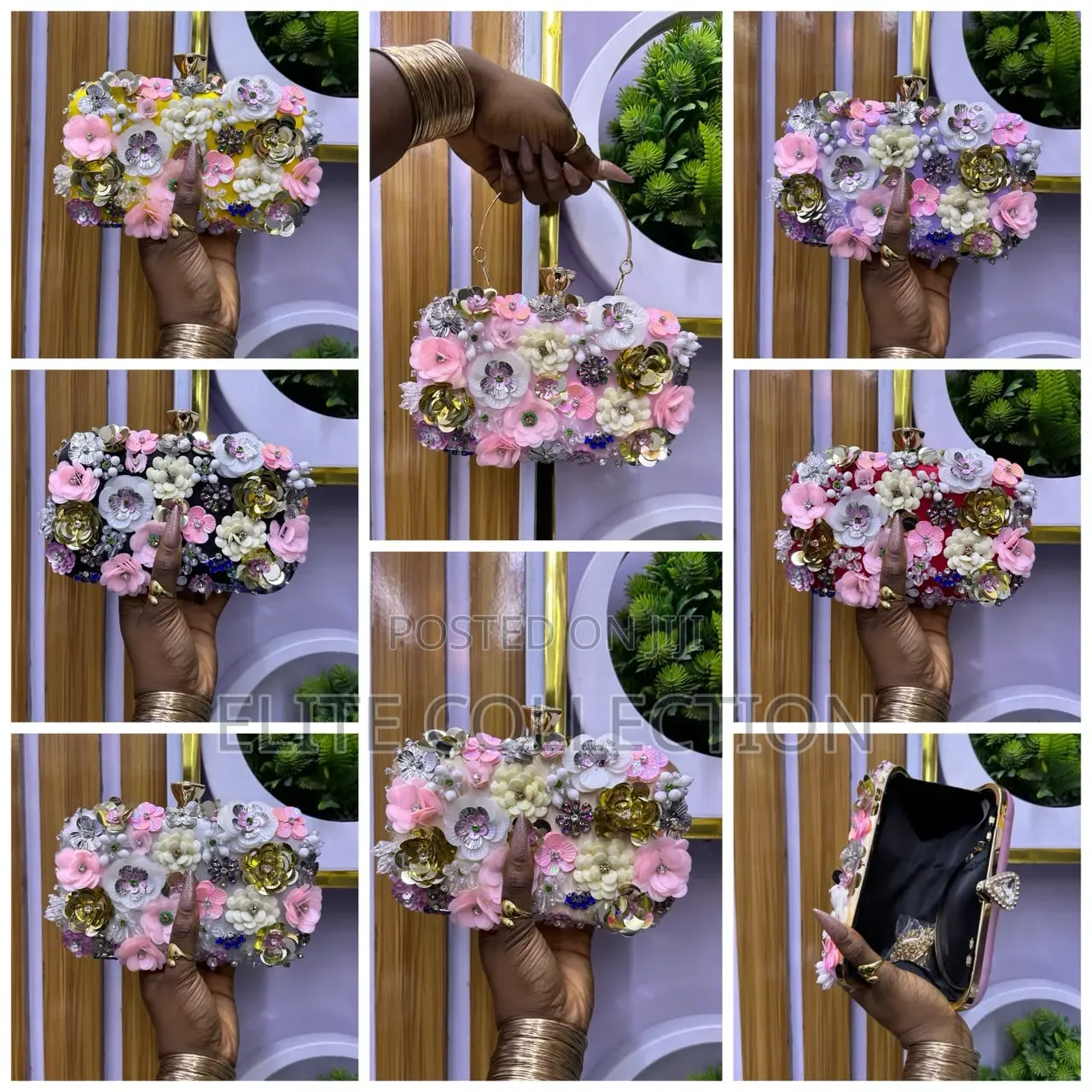 Floralchic Purse! Gold, Silver, Black,red,yellow,lilac and Pink Color