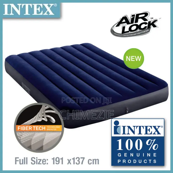 Intex Inflatable Mattress 54” × 75” × 10” (4.5ft × 6.25ft × 10”)