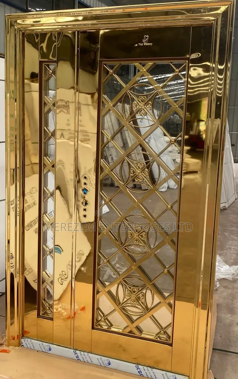 Golden Glass Security Door