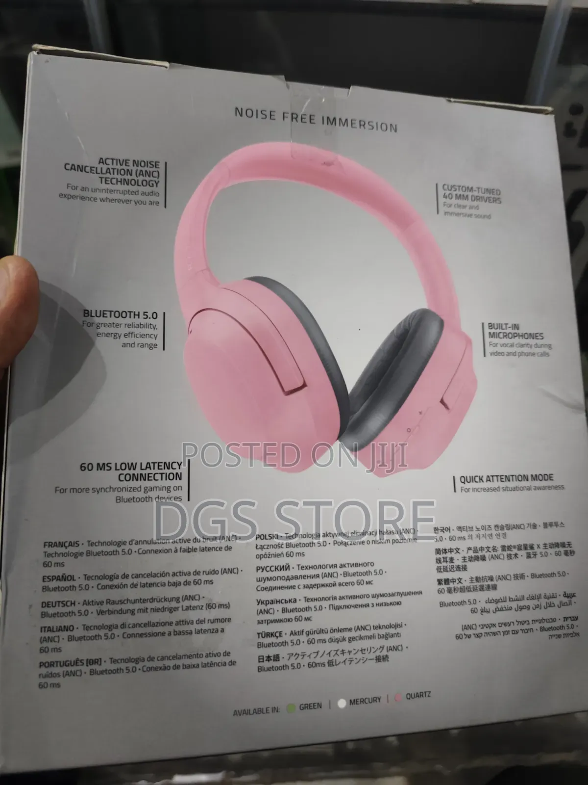 Razer Opus X Quartz Edition Wireless Headphone