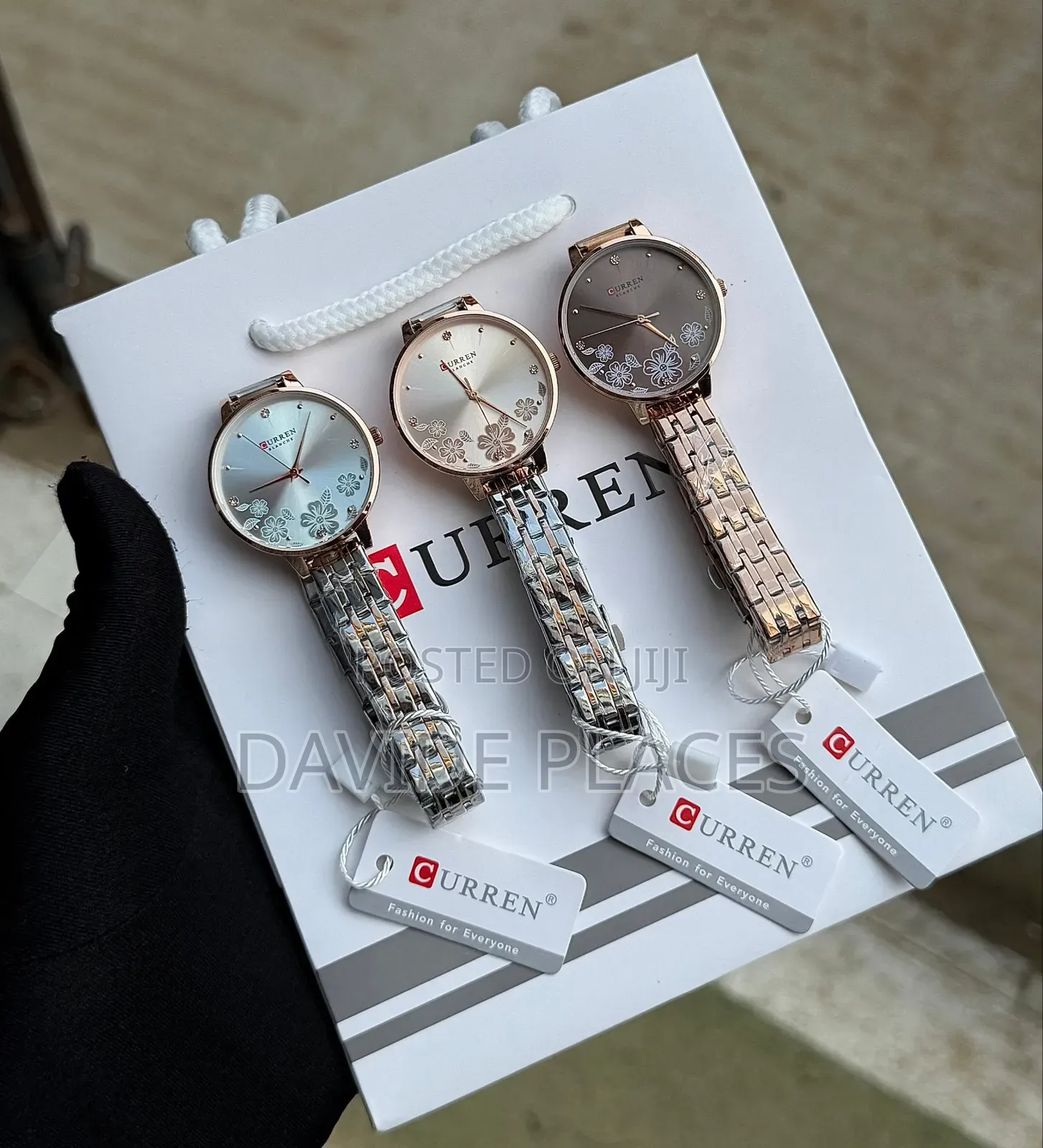 Curren 9067l Floral Series Ladies Waterproofs Chain Wristwatch