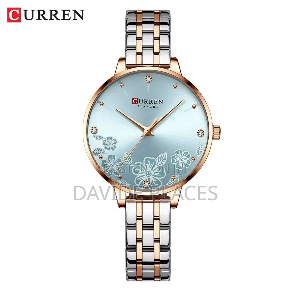 Curren 9067l Floral Series Ladies Waterproofs Chain Wristwatch