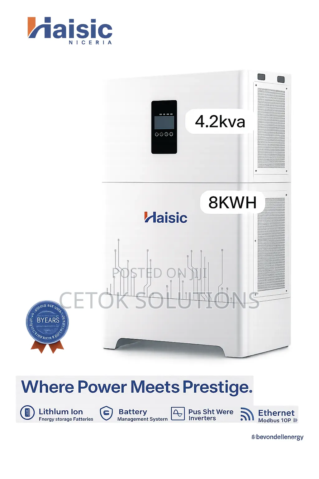 HAISIC 4kVA / 8kWh All-in-One Solar Power Generator System