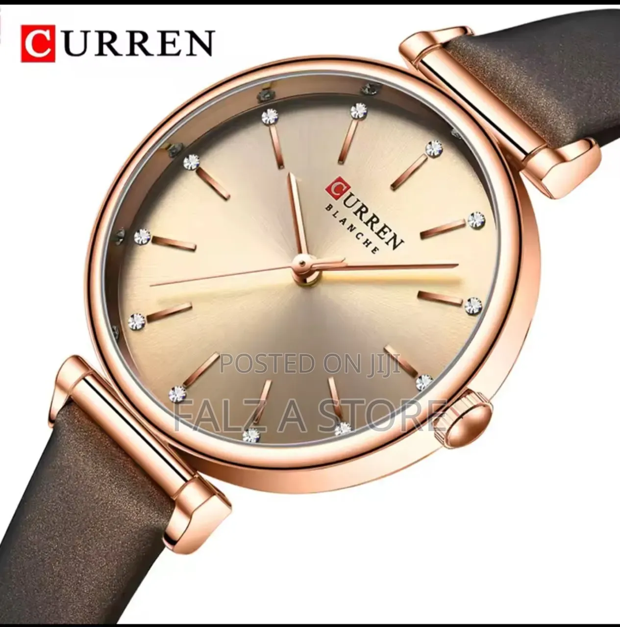 Curren Feminine Leather Wristwatch (Battery Power )