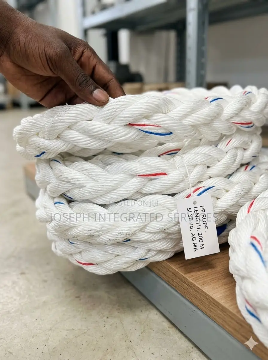 Polypropylene (PP) Rope Comes in a 200-Meter Length With 40mm Diameter