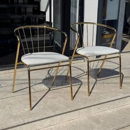 Gold and White Design Restaurant Chair