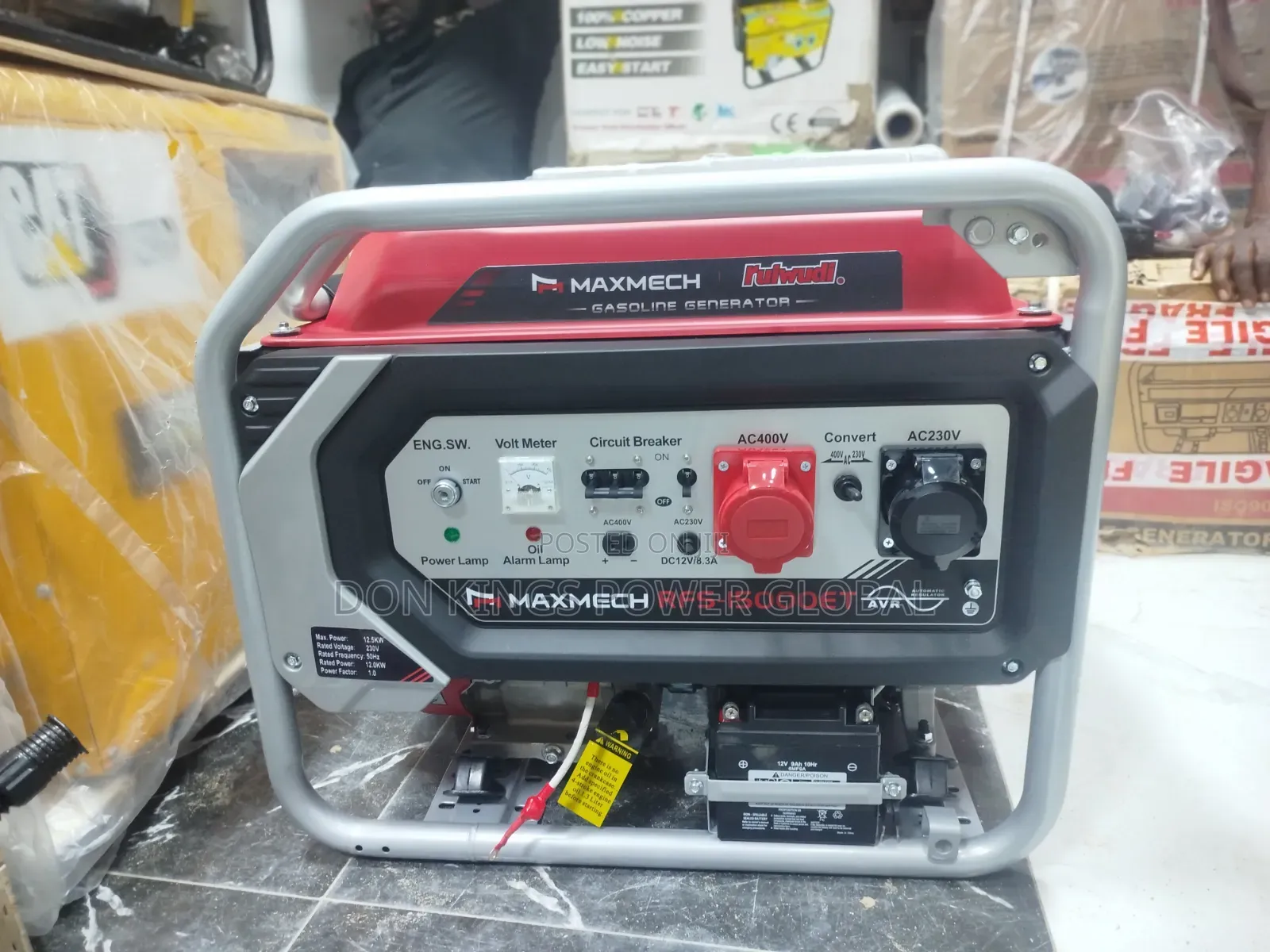 MAXMECH RFS 15000 ET 12.5KVA Heavy-Duty 3-Phase Generator