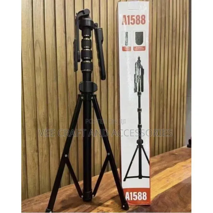 A1588 7ft Tall Tripod Stand Remote Control and a Carrier Bag