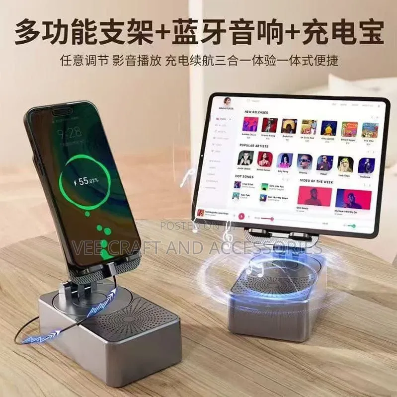 Wys-2301bt Better Bass Wireless Speaker and Phone Holder
