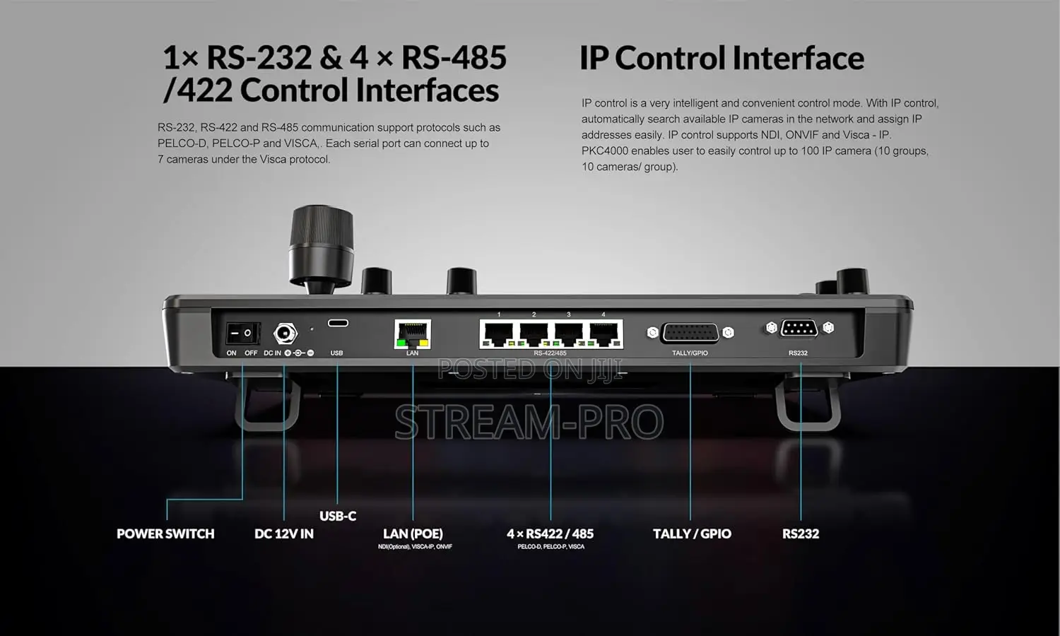 AVKANS JOY-Pro IP NDI Camera Controller Keyboard