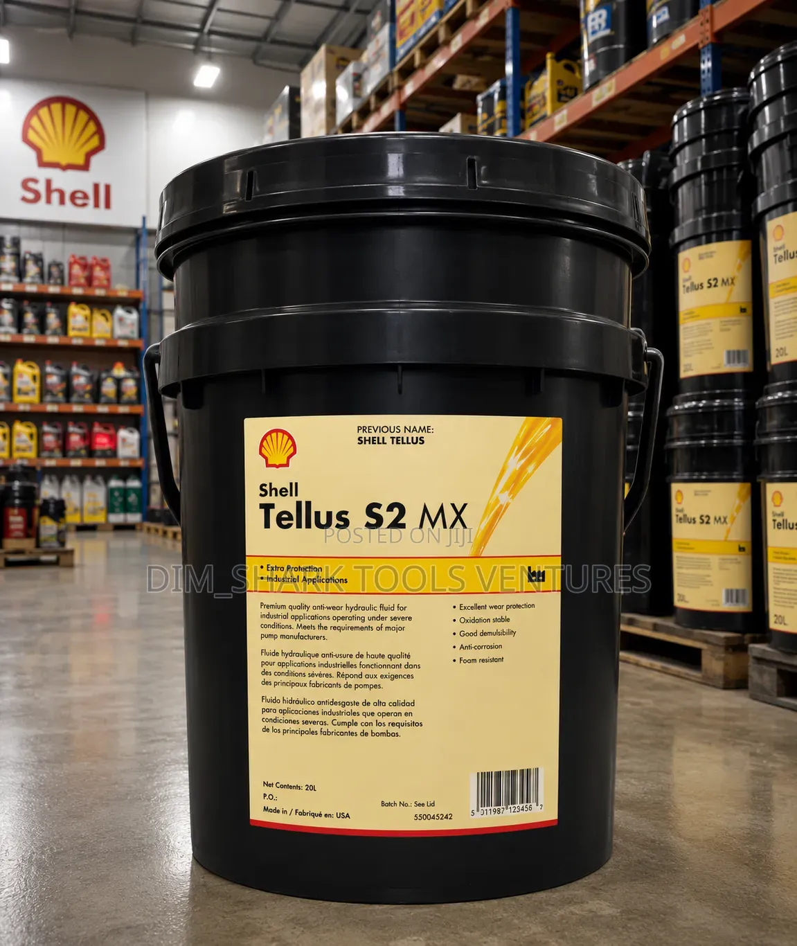 20-Liter of Shell Tellus S2 MX Industrial Anti-Wear Hydraulic Fluid