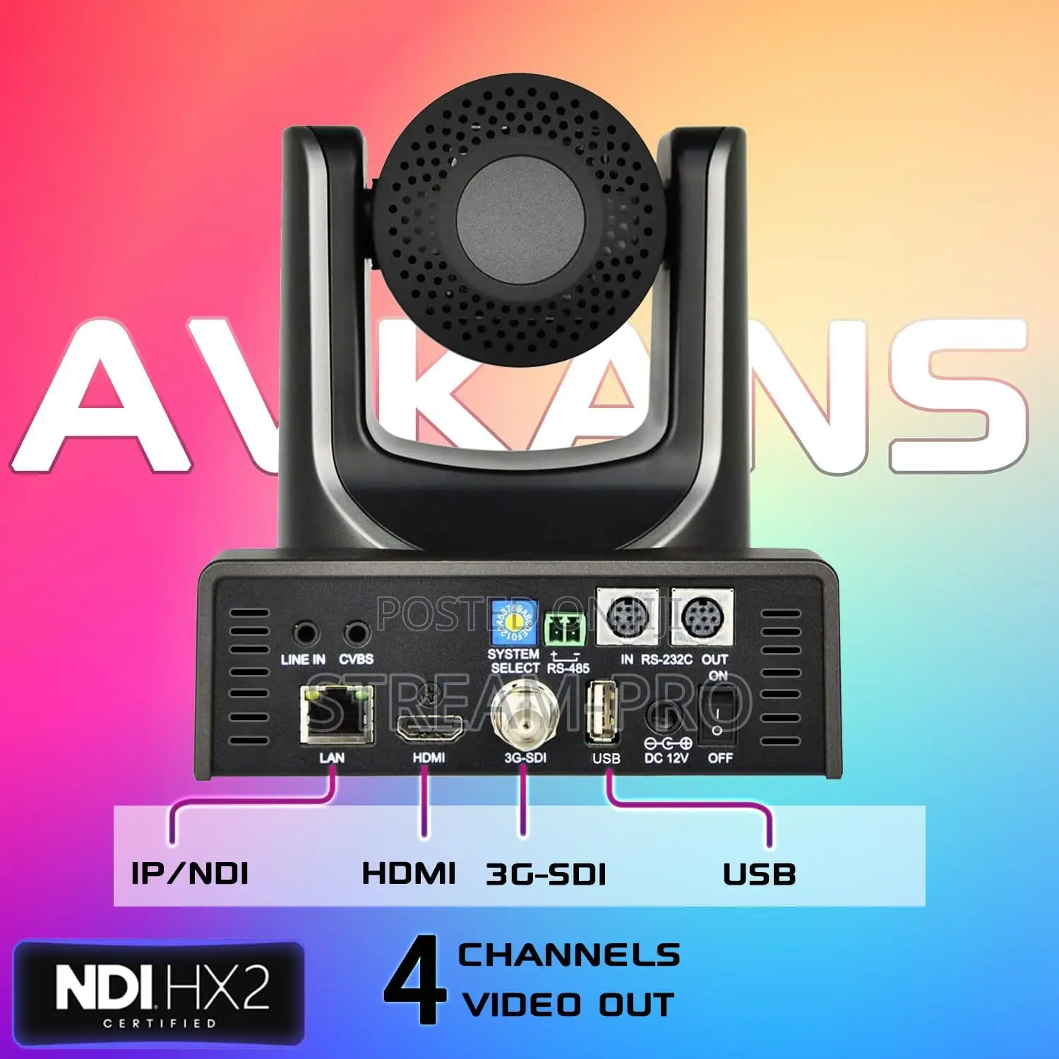 AVKANS NDI PTZ Camera - 30X Optical Zoom Auto Tracking