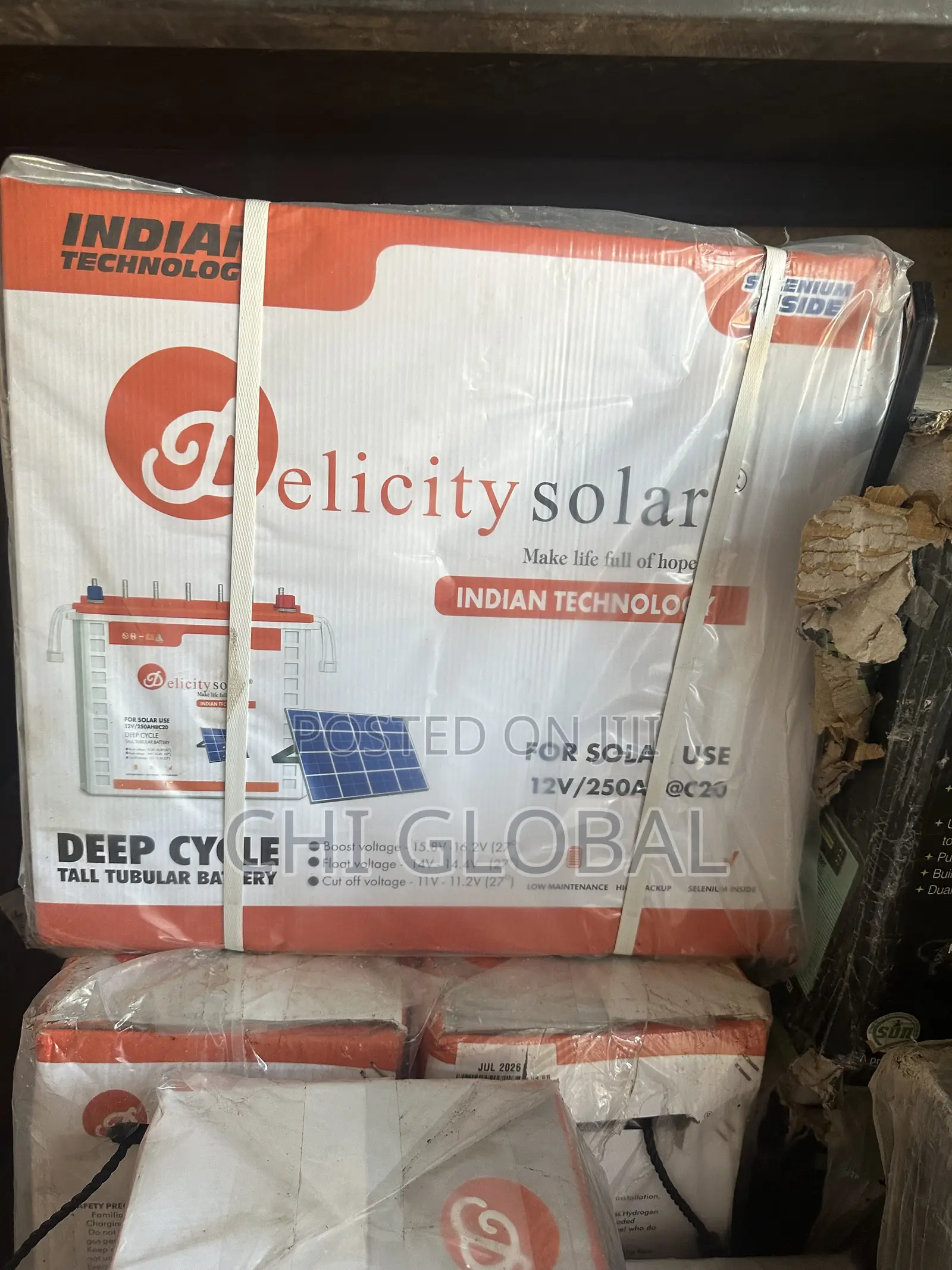 Pelicity Solar 250ah 12v Tubular Battery