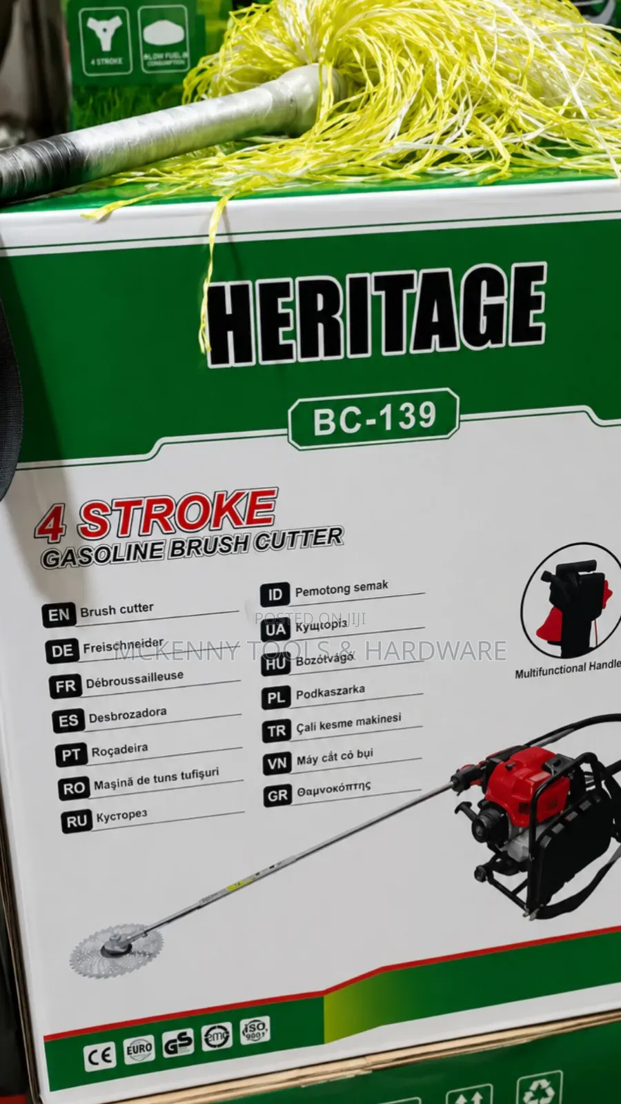 Heritage BC-139 4-Stroke Gasoline Brush Cutter.