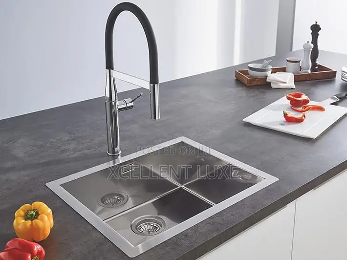 GROHE Stainless Kitchen Sink Single Bowl Cubist Design
