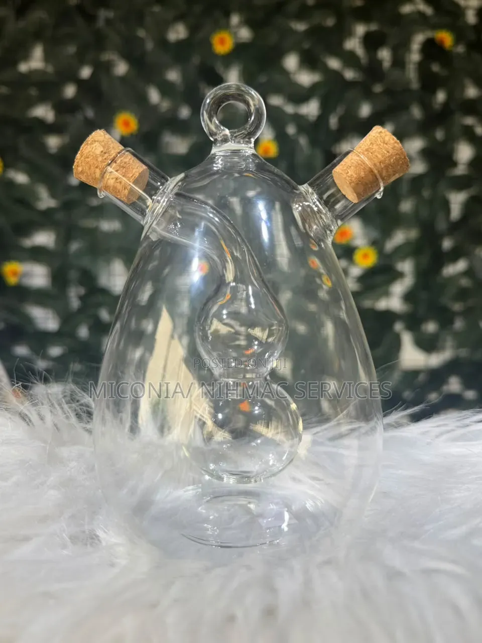 2 in 1 Glass Oil and Vinegar Cruets