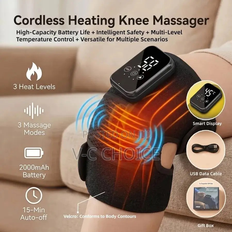Electric Heating Knee Pad Hot Compress Cordless Massager