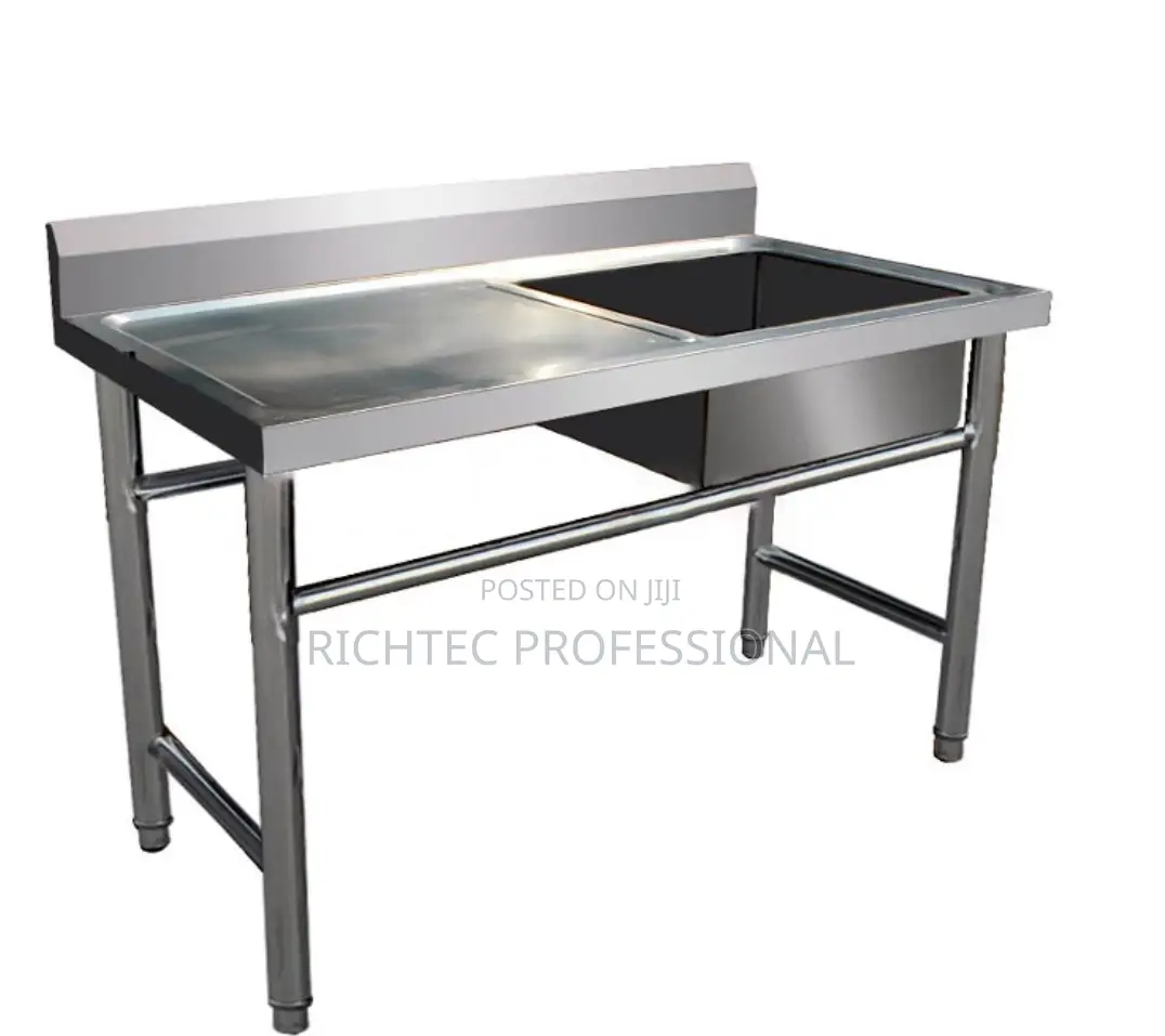 Commercial Single Bowl Stainless Steel Sink With Side Drainboard