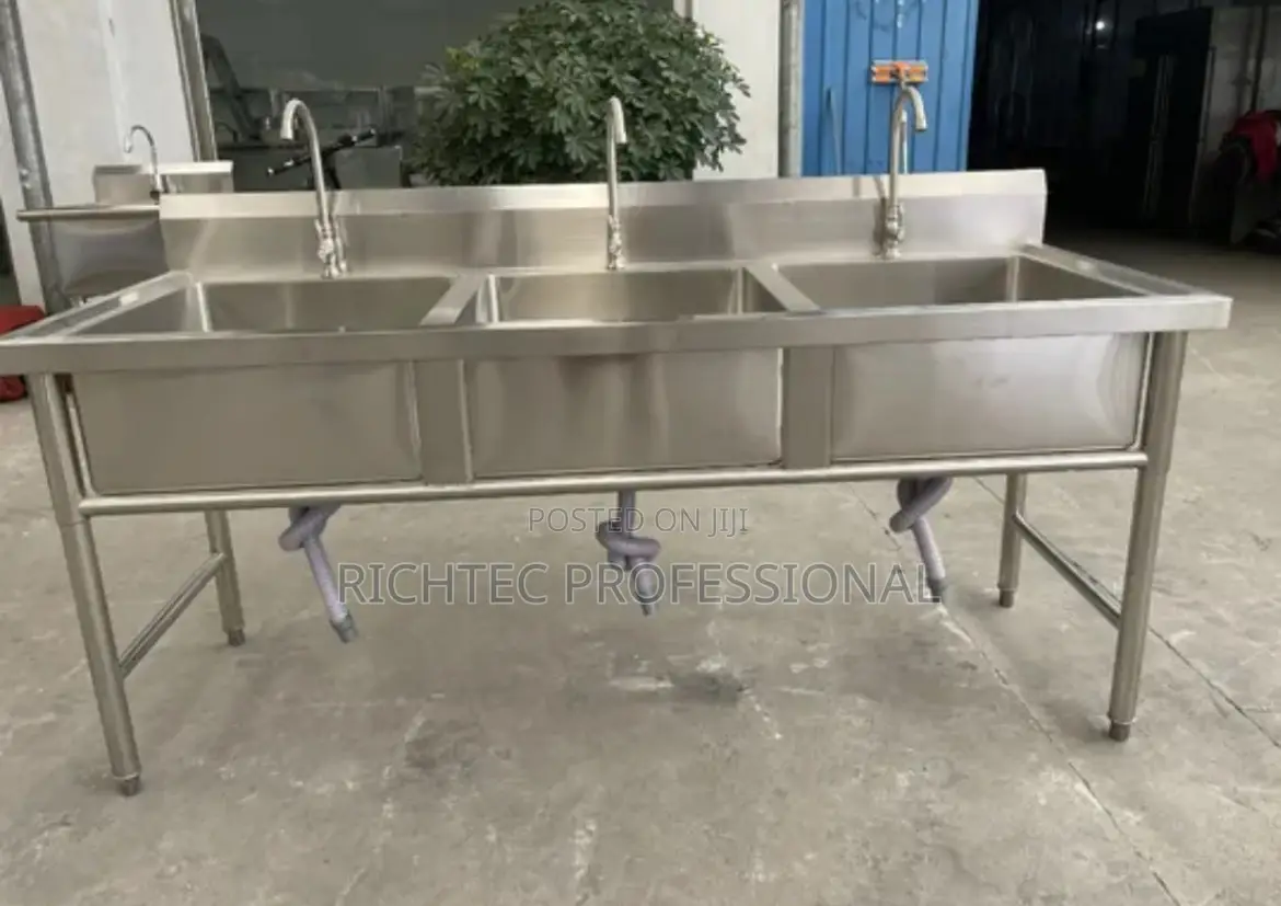 High Quality Commercial 3-Bowl Stainless Steel Sink