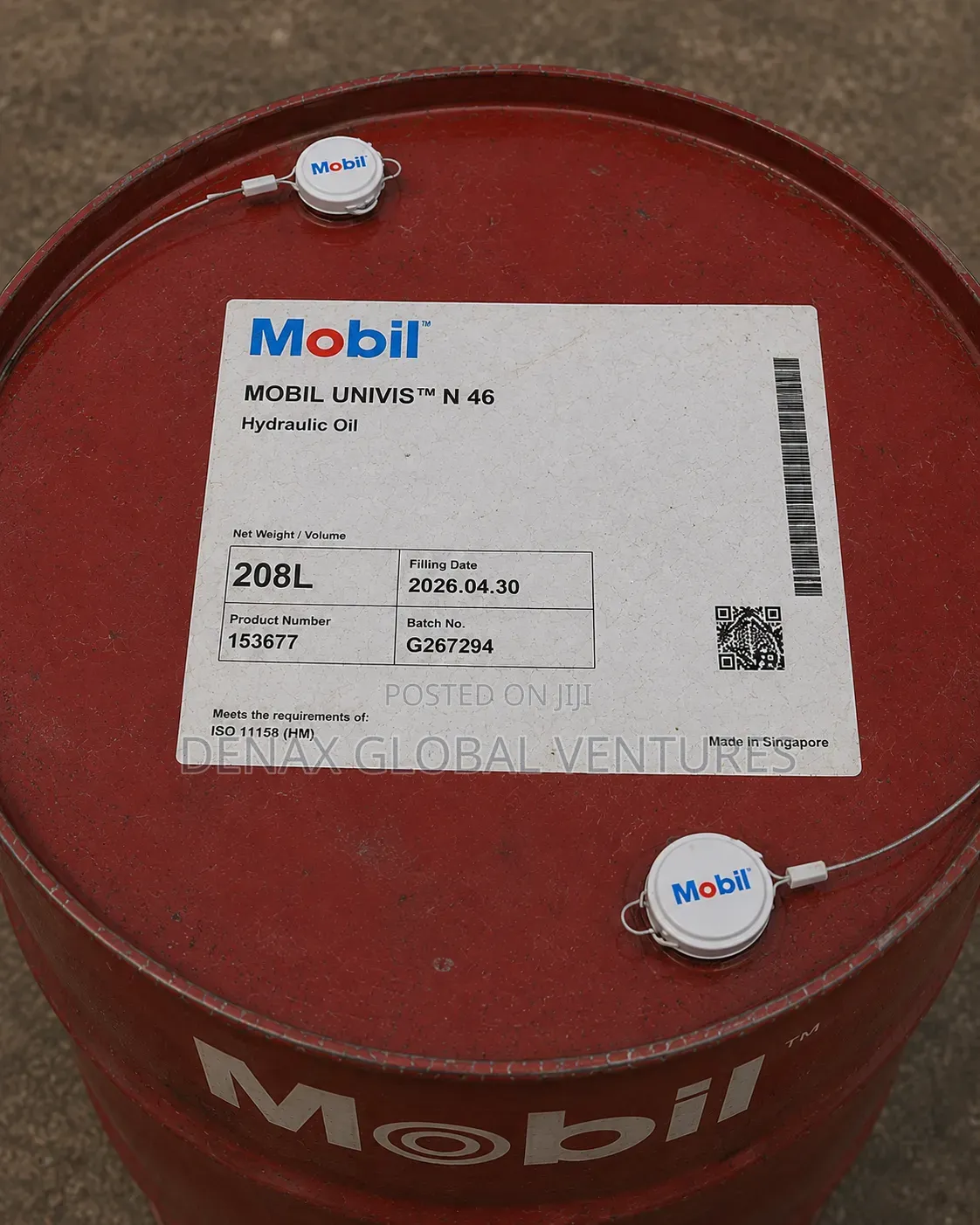 Mobil Univis N 46 Anti-Wear Hydraulic Oil 208L