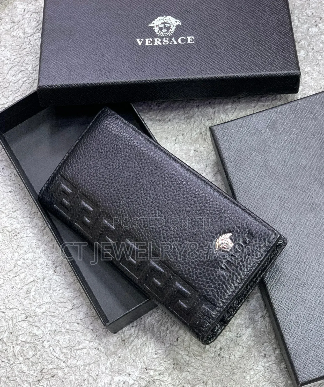 Ferragmo Pure Quality Leather Unisex Long Wallet