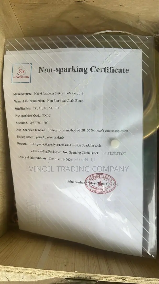 Non-Sparking Chain Block / Manual Hoist