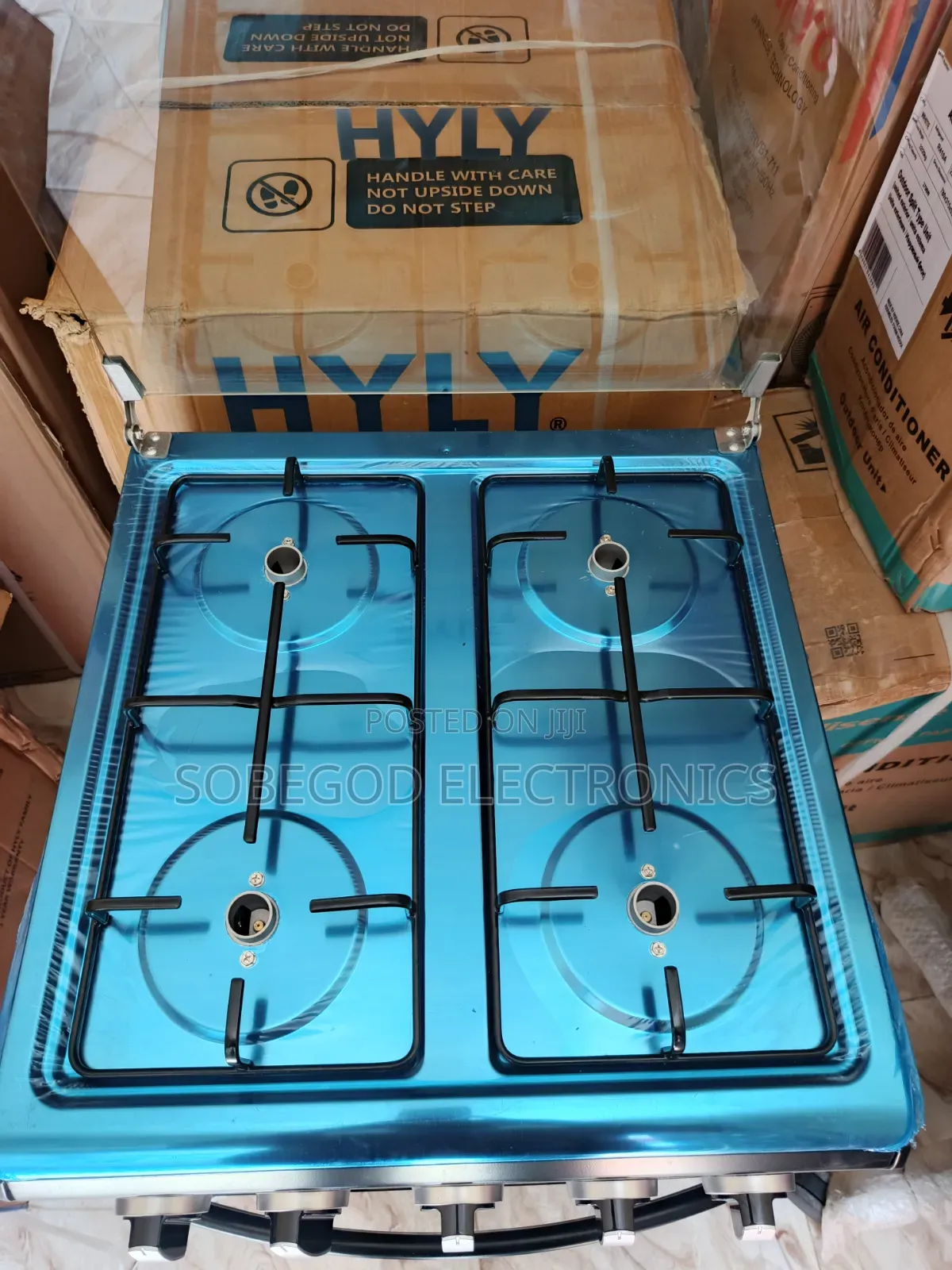 HYLY Standing Gas Cooker 4 Burner With Oven 50x50